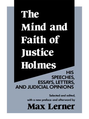 cover image of The Mind and Faith of Justice Holmes